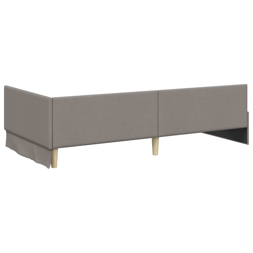 Cadre de lit d’angle avec matelas Autre 2 pc Taupe tissu - XIOS