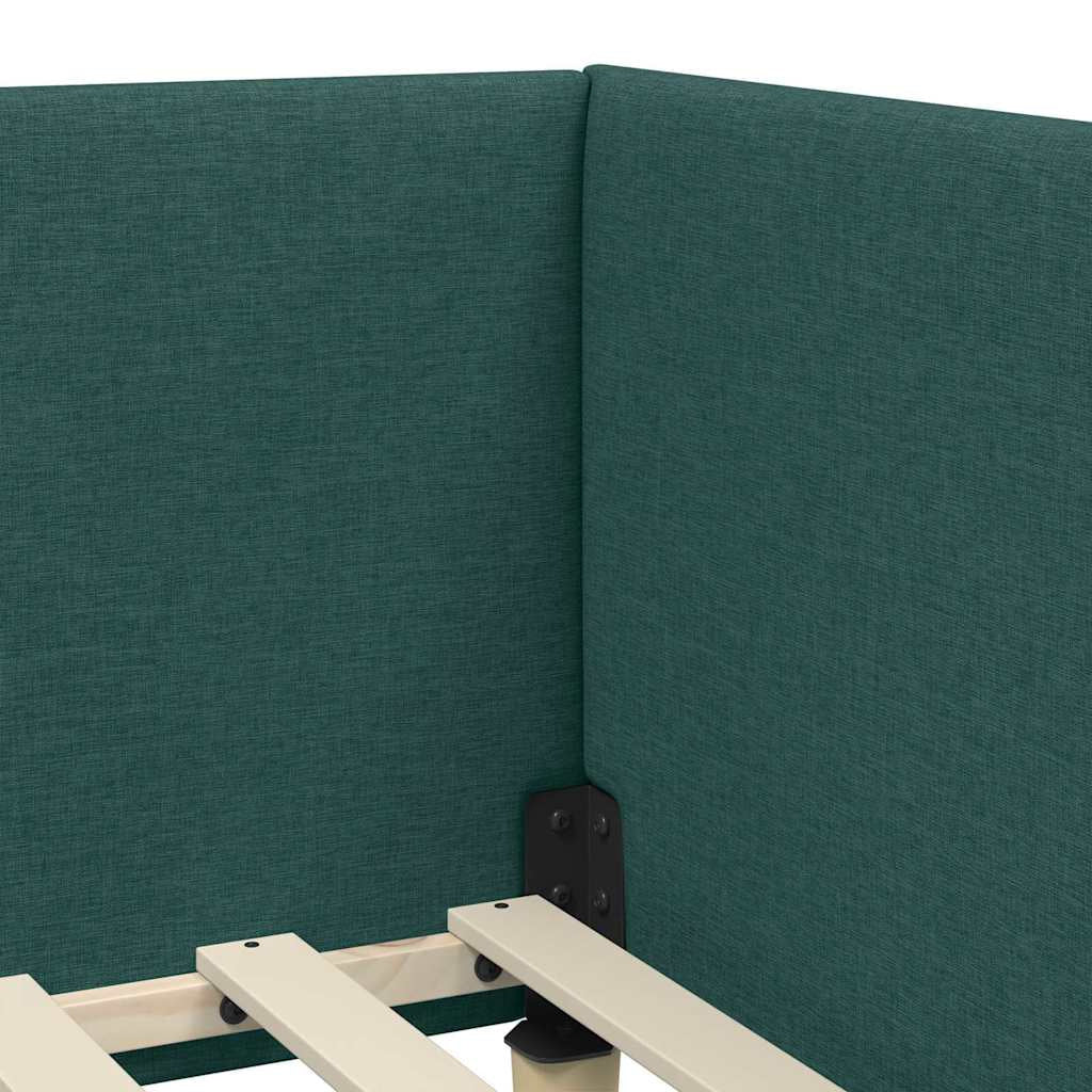Cadre de lit d’angle avec matelas Autre 2 pc Vert tissu - XIOS