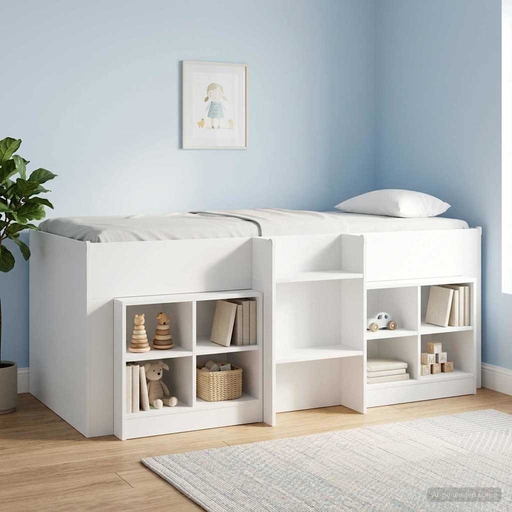 Cadre de Lit Élevé pour Enfants Blanc 98,5 x 200 cm - XIOS