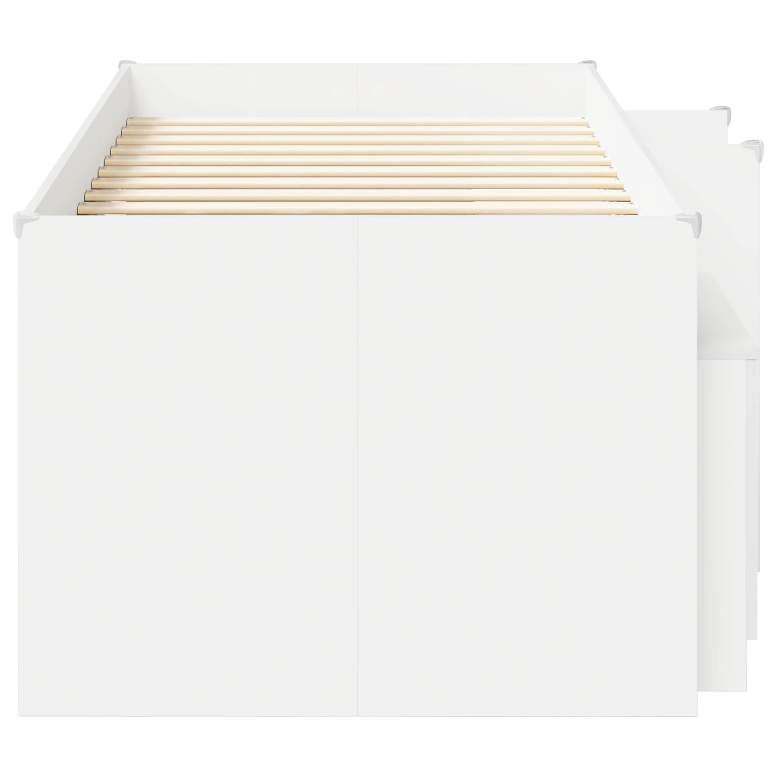 Cadre de lit en loft avec armoire 3 pc Blanc Bois d'ingénierie - XIOS