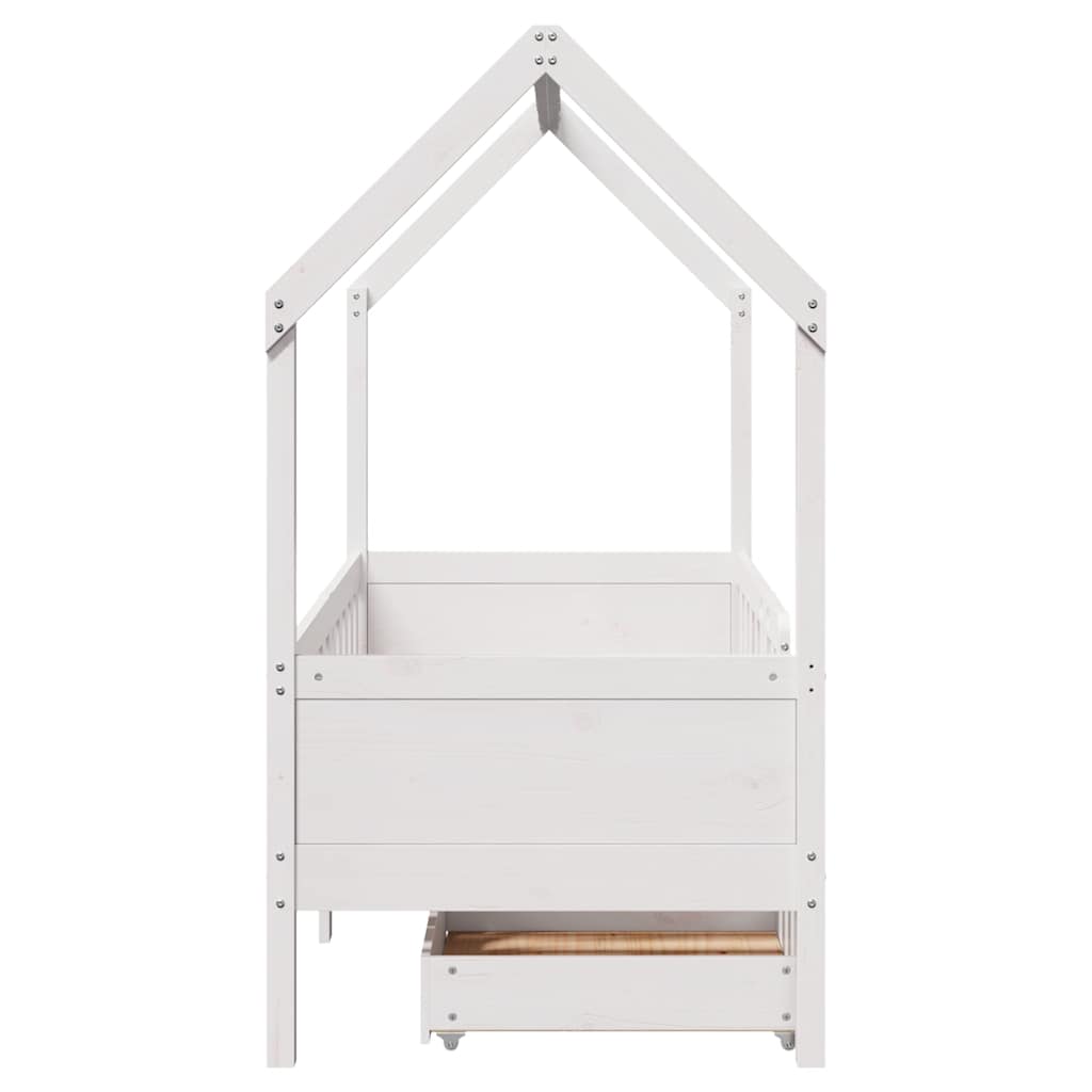 Cadre de lit enfant avec tiroirs sans matelas 80x170 cm bois - XIOS