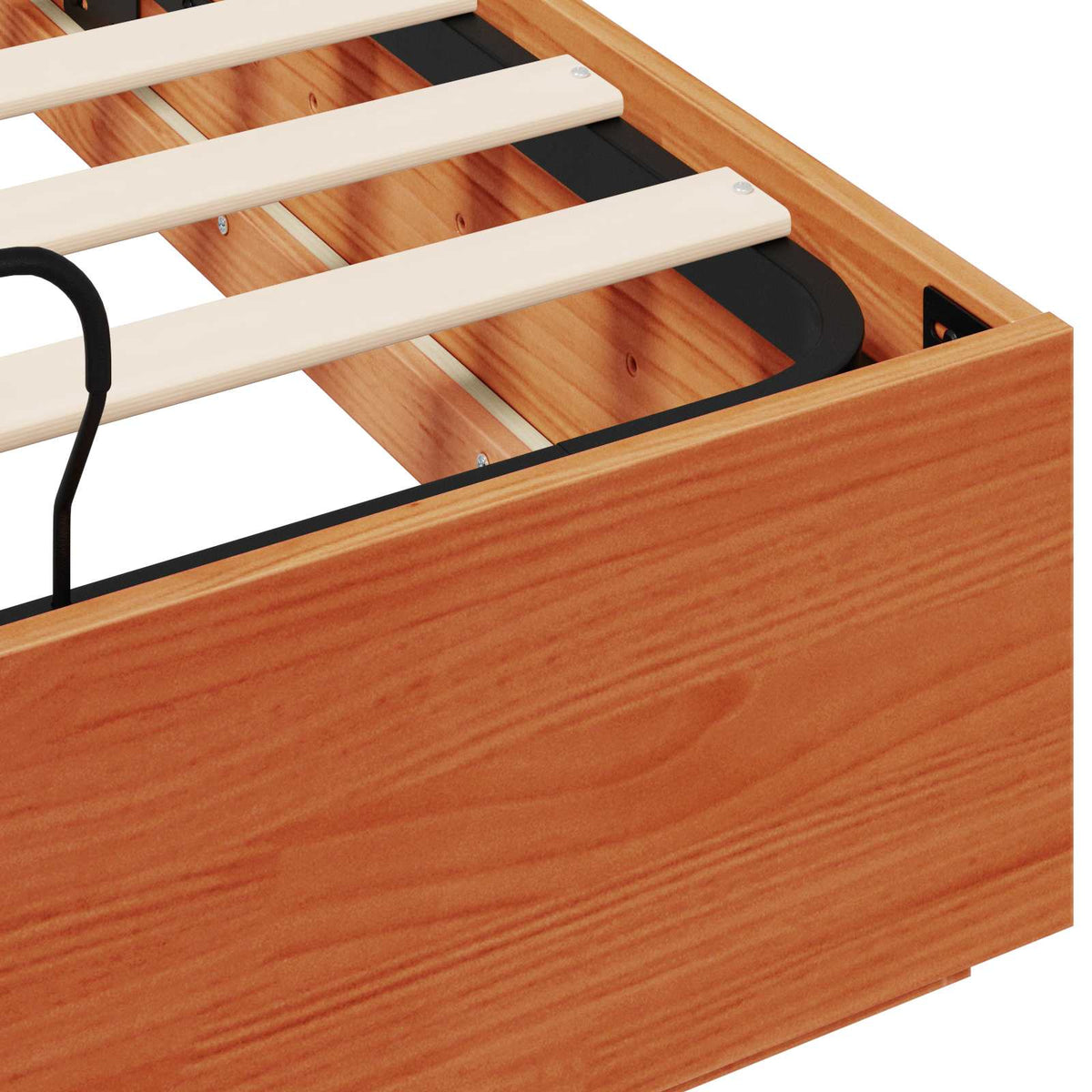 Cadre de lit ottoman avec rangement Brun cire 150 x 200 cm - XIOS