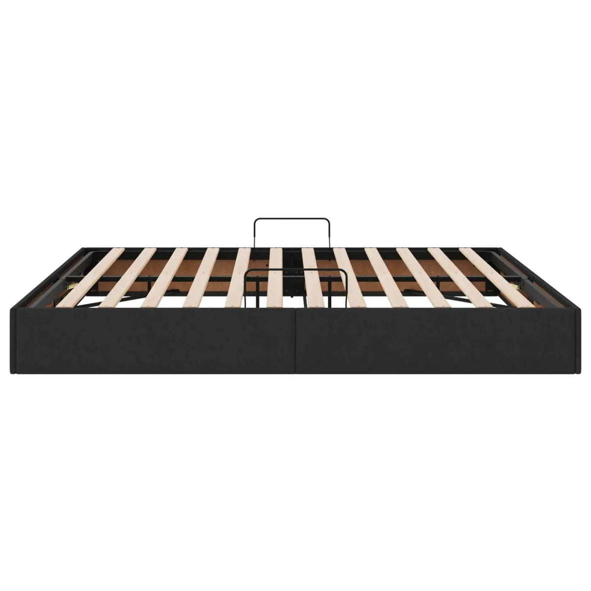 Cadre de lit ottoman avec stockage Noir 180 x 200 cm tissu - XIOS