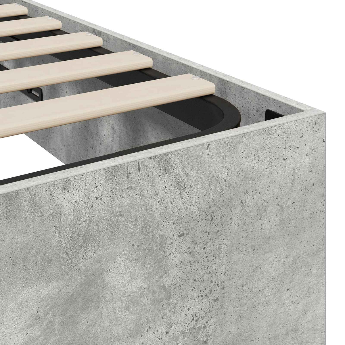 Cadre de lit ottoman Béton 203 x 180 x 25 cm Bois d’ingénierie - XIOS
