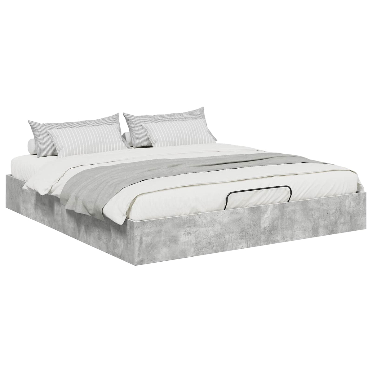 Cadre de lit ottoman Béton 203 x 180 x 25 cm Bois d’ingénierie - XIOS