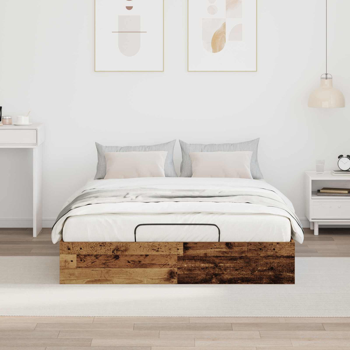 Cadre de lit ottoman Bois ancien 193 x 140 x 25 cm - XIOS