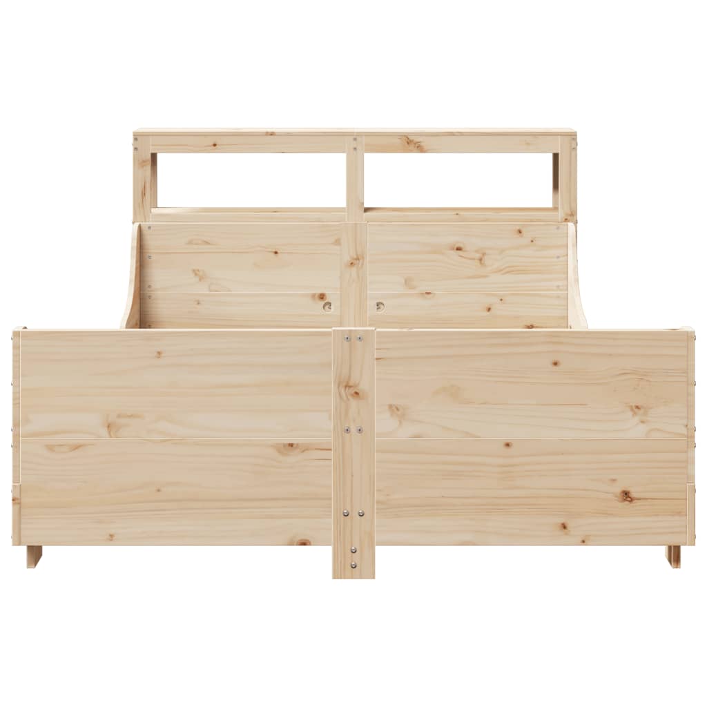 Cadre de lit sans matelas 140x200 cm bois massif de pin - XIOS
