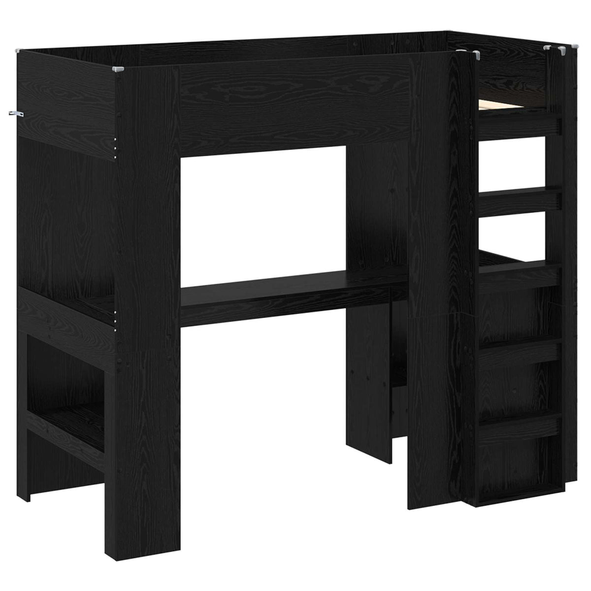 Cadre de lit superposé avec bureau Chêne noir 100 x 200 cm - XIOS