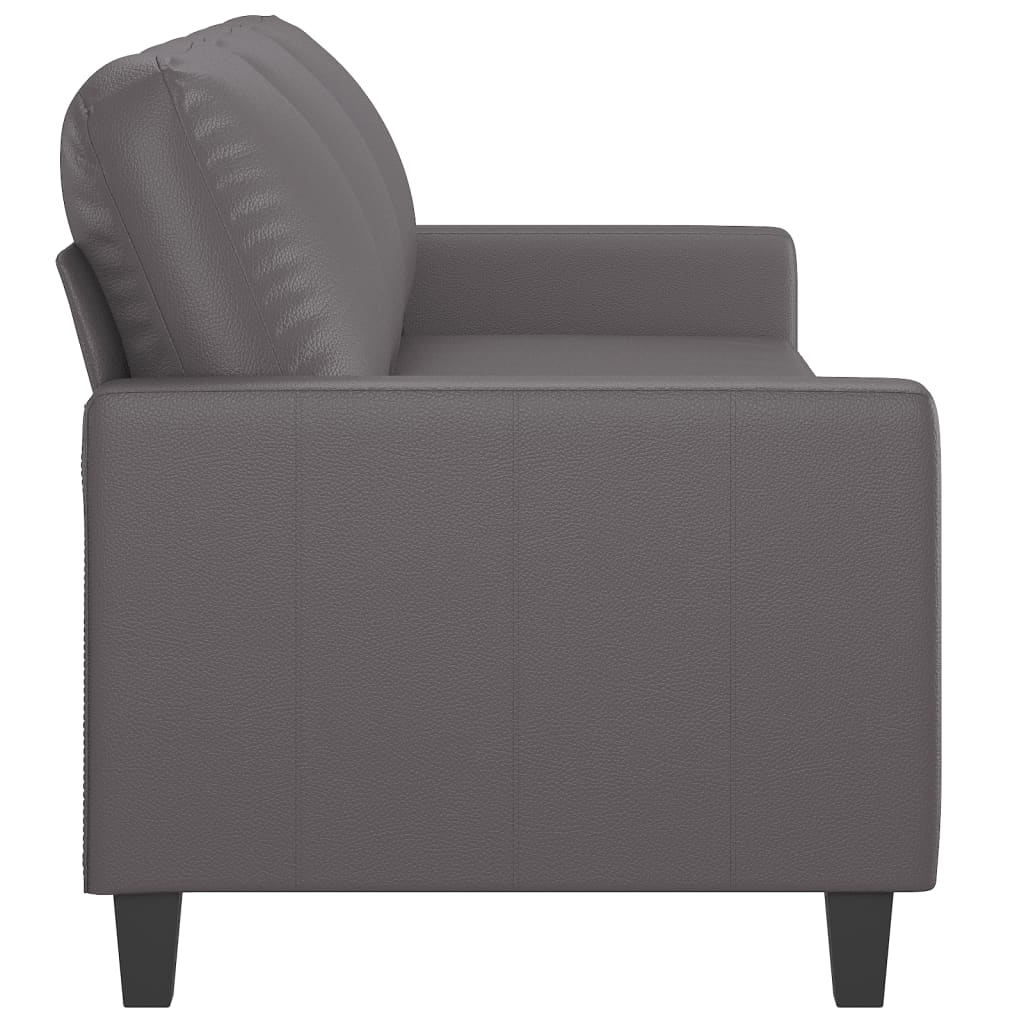 Canapé à 3 places Gris 180 cm Similicuir - XIOS