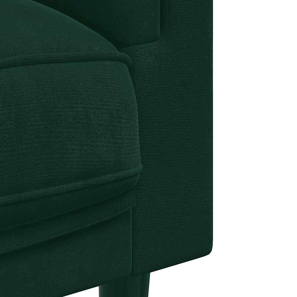 Canapé avec coussins 2 places vert foncé velours - XIOS