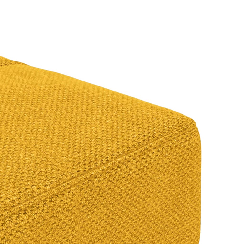 Canapé-lit à 2 places avec deux oreillers jaune tissu - XIOS