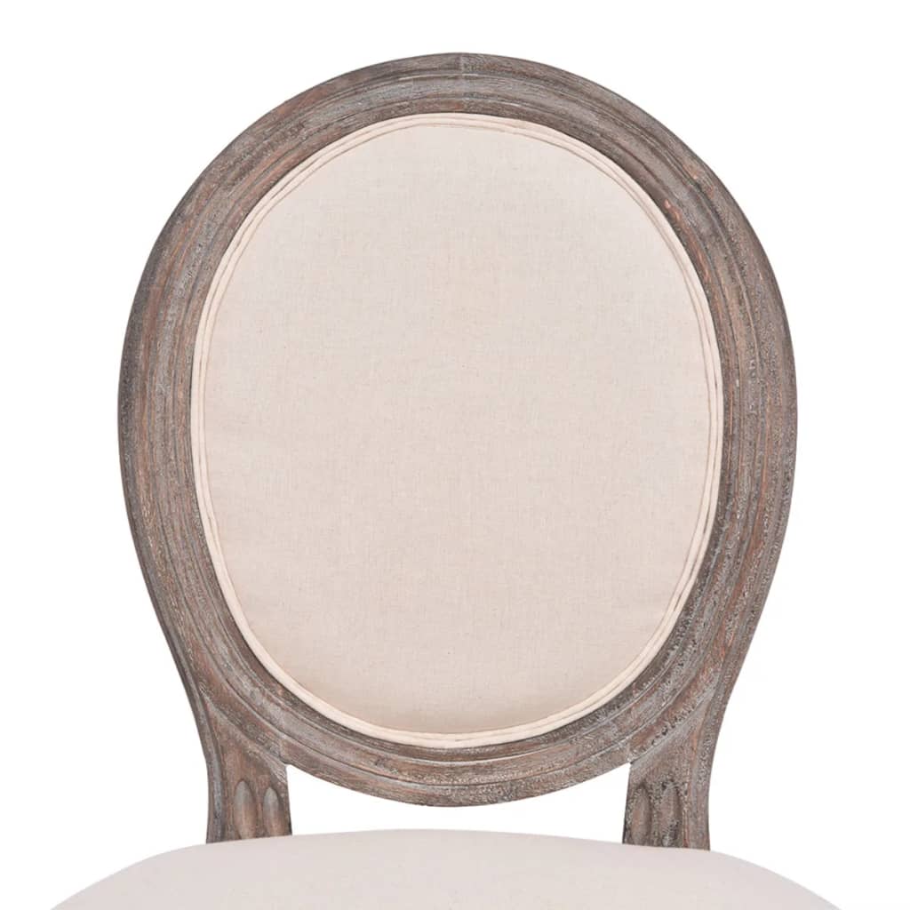 Chaises à manger lot de 4 crème tissu - XIOS