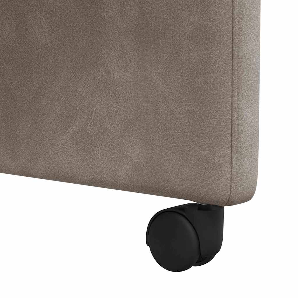 Chaises de Salle à Manger avec Roues 2 pc Simili cuir Gris - XIOS