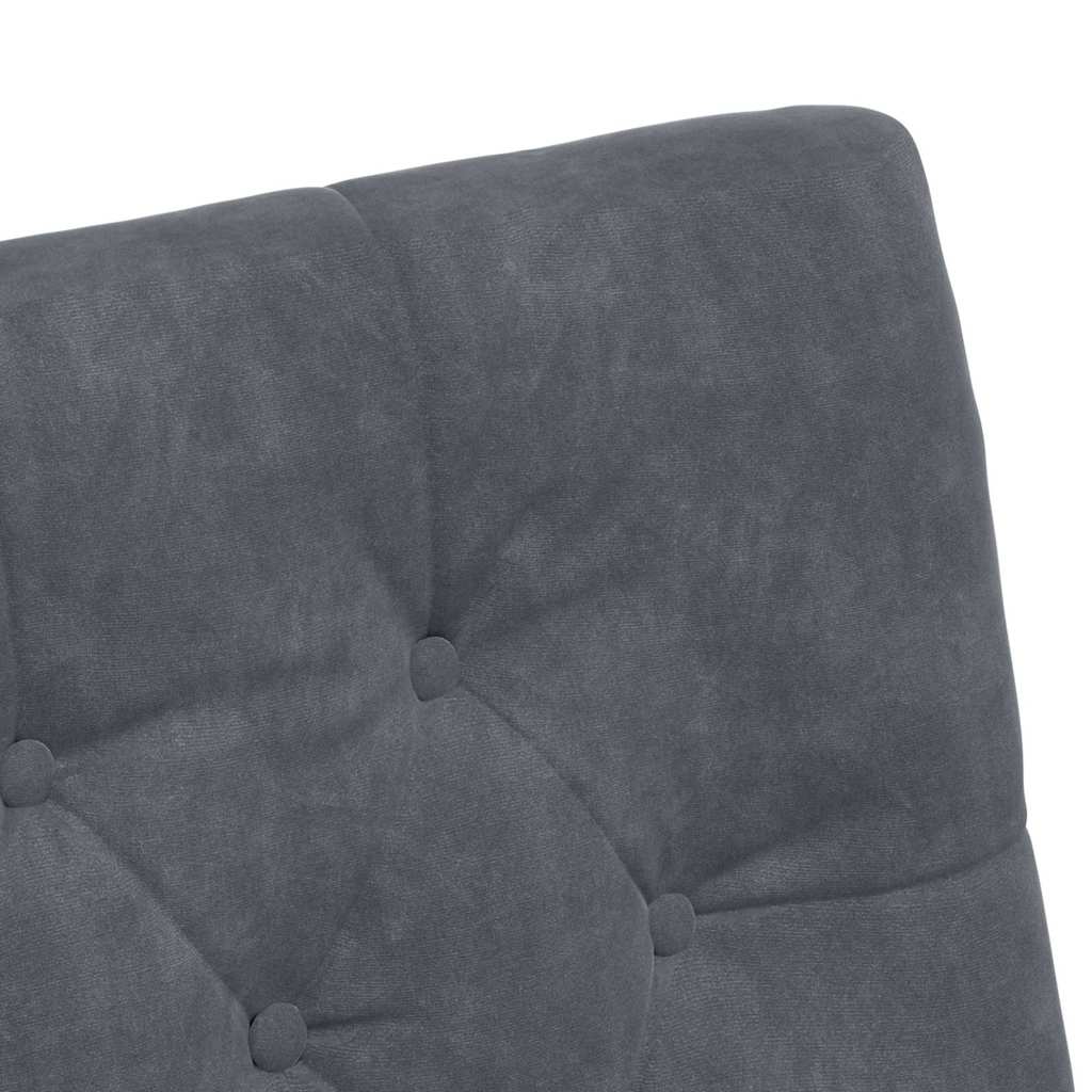 Chaises de Salle à Manger avec Roues 2 pc Velours Gris foncé - XIOS