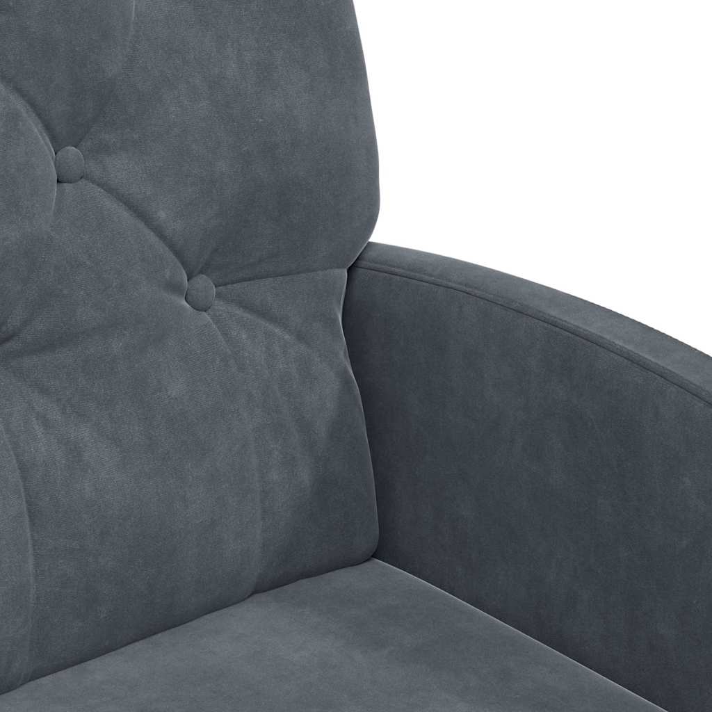 Chaises de Salle à Manger avec Roues 2 pc Velours Gris foncé - XIOS