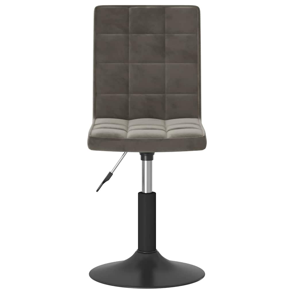 Chaises pivotantes à manger lot de 4 gris foncé velours - XIOS