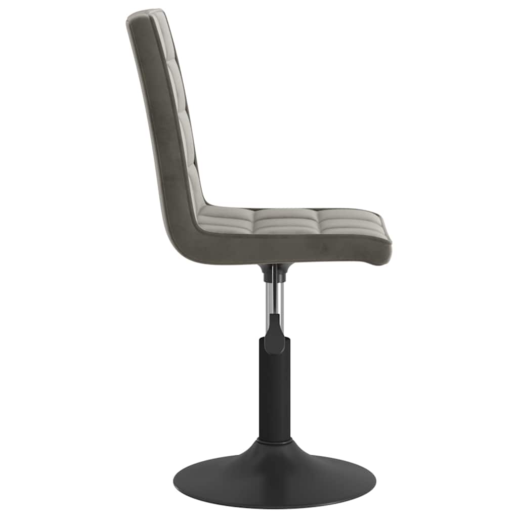 Chaises pivotantes à manger lot de 4 gris foncé velours - XIOS