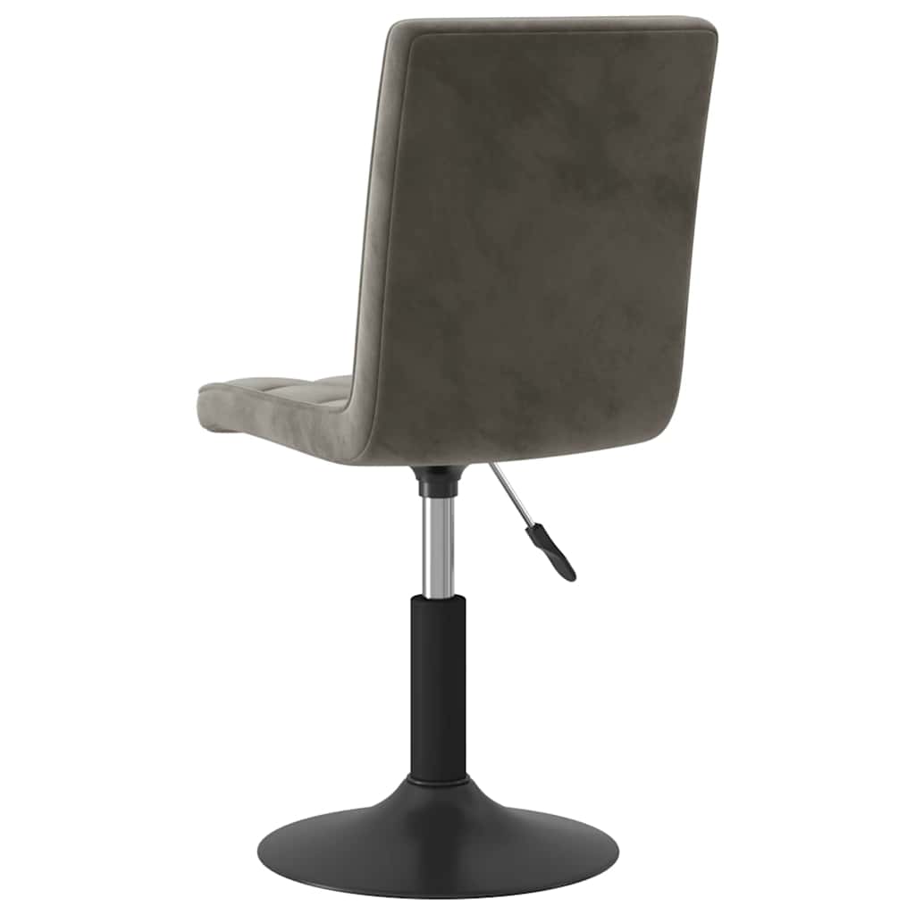 Chaises pivotantes à manger lot de 4 gris foncé velours - XIOS