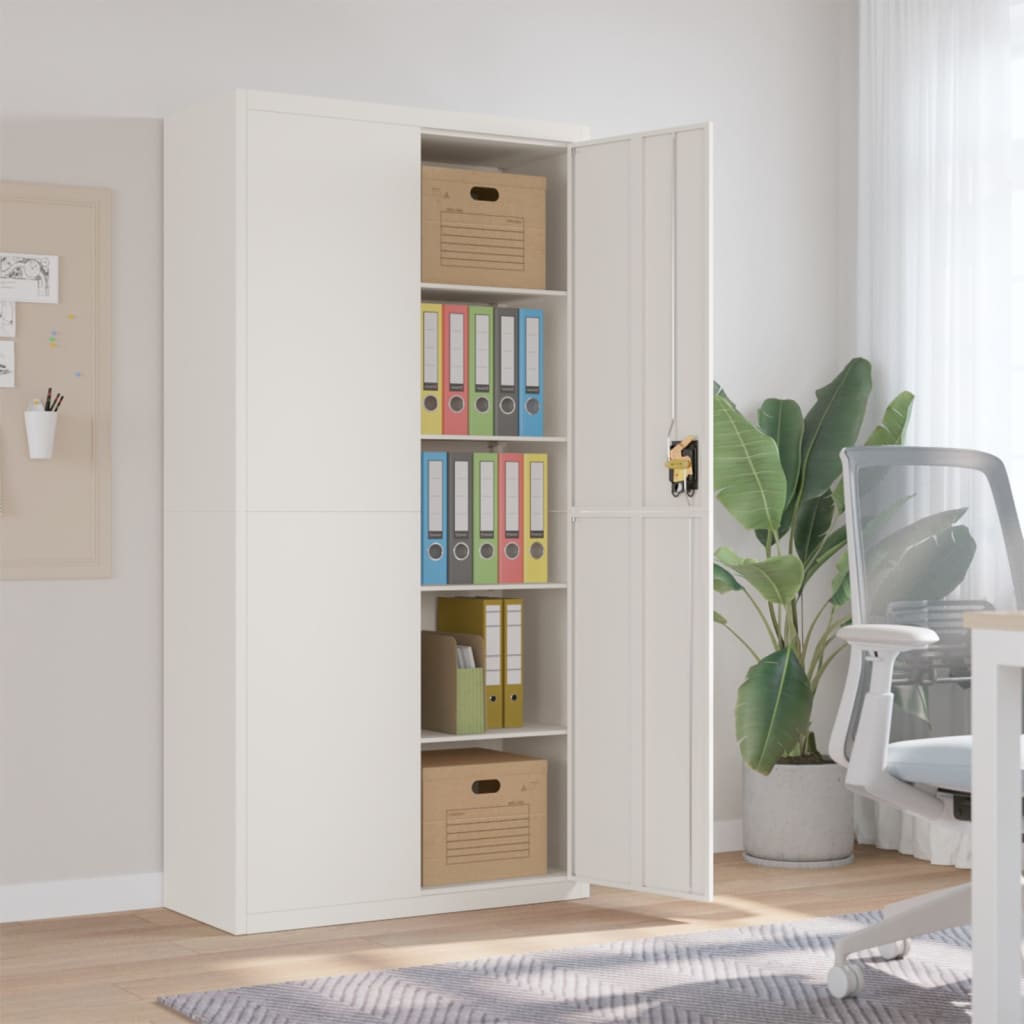 Classeur blanc 90x40x180 cm acier - XIOS