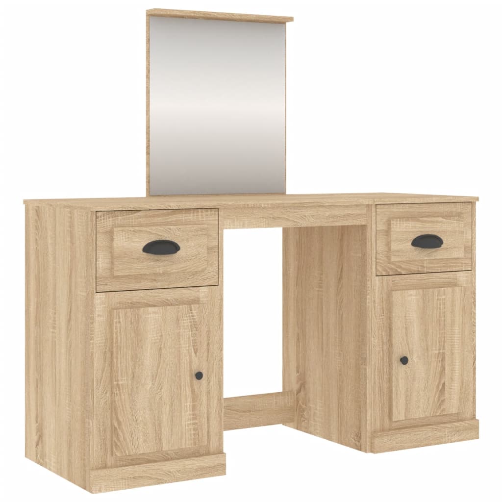 Coiffeuse avec miroir chêne sonoma 130x50x132,5 cm - XIOS