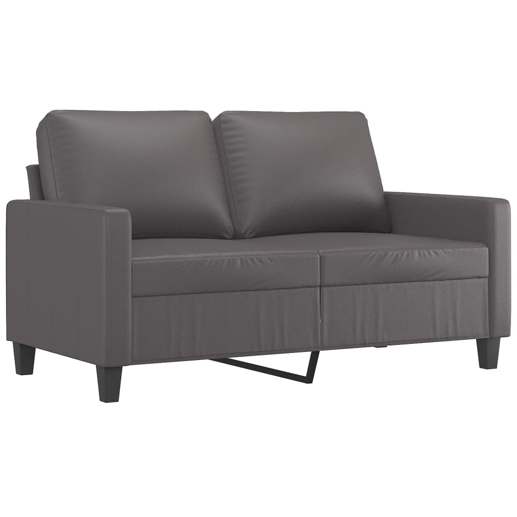 Ensemble de canapés 2 pcs avec coussins Gris Similicuir - XIOS