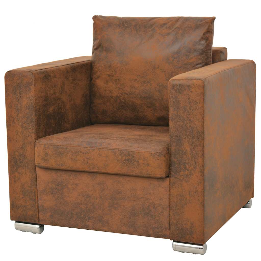 Ensemble de canapés 2 pcs cuir daim synthétique - XIOS