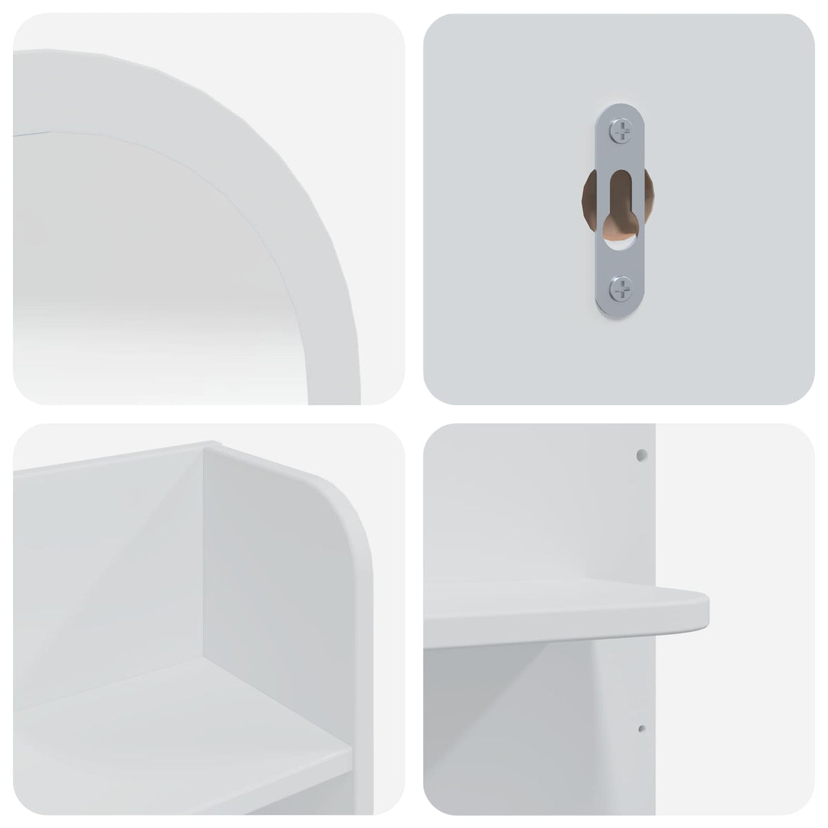 Ensemble de Coiffeuse FAUSKE 3 pc Blanc 76 x 50 x 143 cm - XIOS