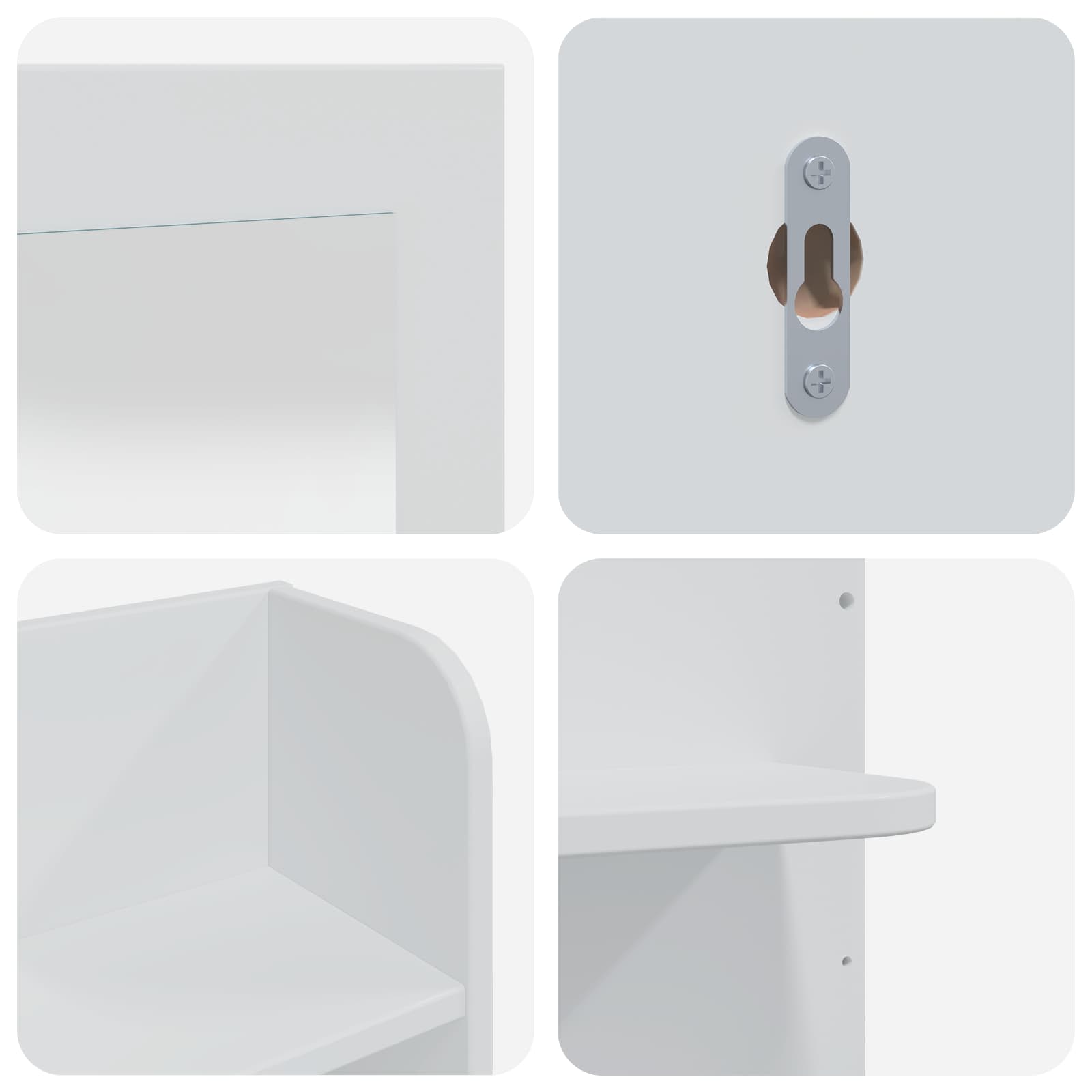 Ensemble de Coiffeuse FAUSKE 4 pc Blanc 100 x 50 x 143 cm - XIOS
