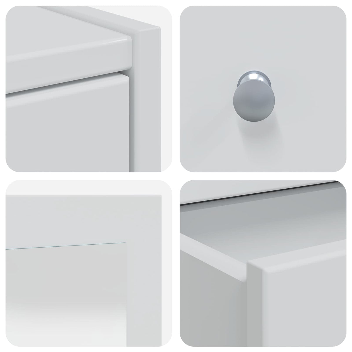 Ensemble de Coiffeuse FAUSKE 4 pc Blanc 100 x 50 x 143 cm - XIOS