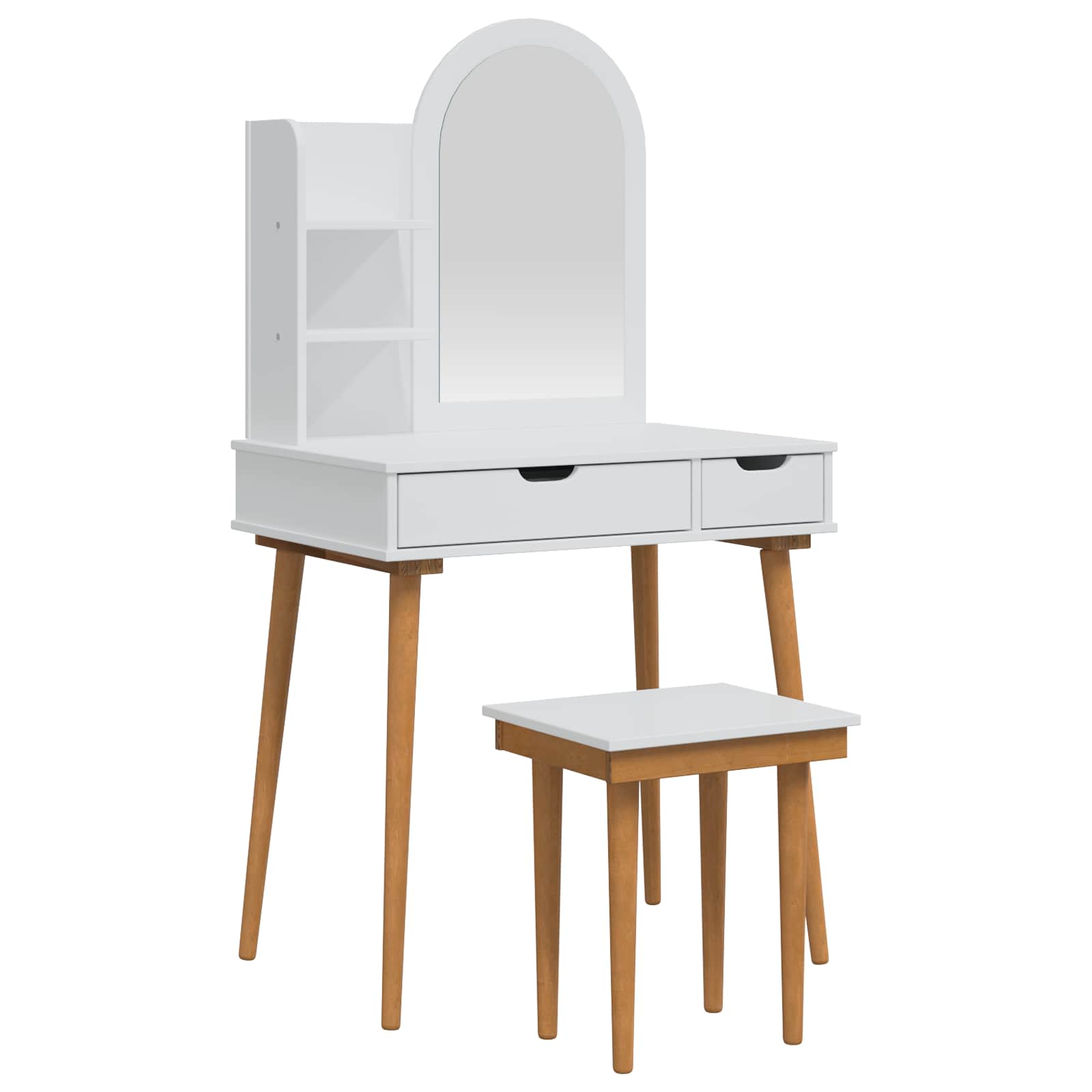 Ensemble de Coiffeuse FAUSKE 4 pc Blanc 76 x 50 x 143 cm - XIOS