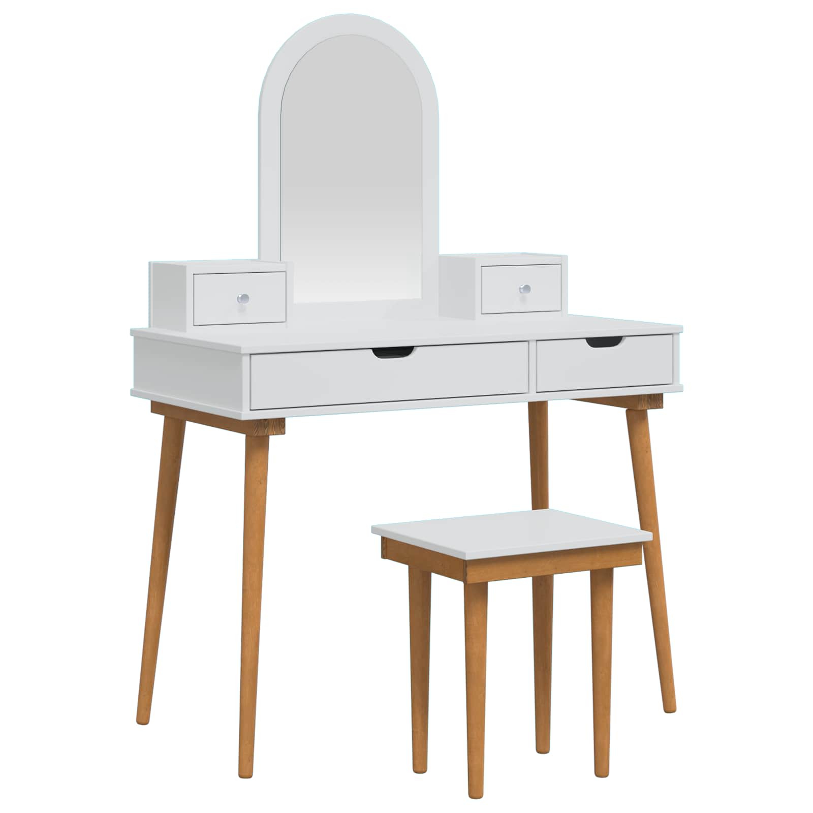 Ensemble de Coiffeuse FAUSKE 5 pc Blanc 100 x 50 x 143 cm - XIOS