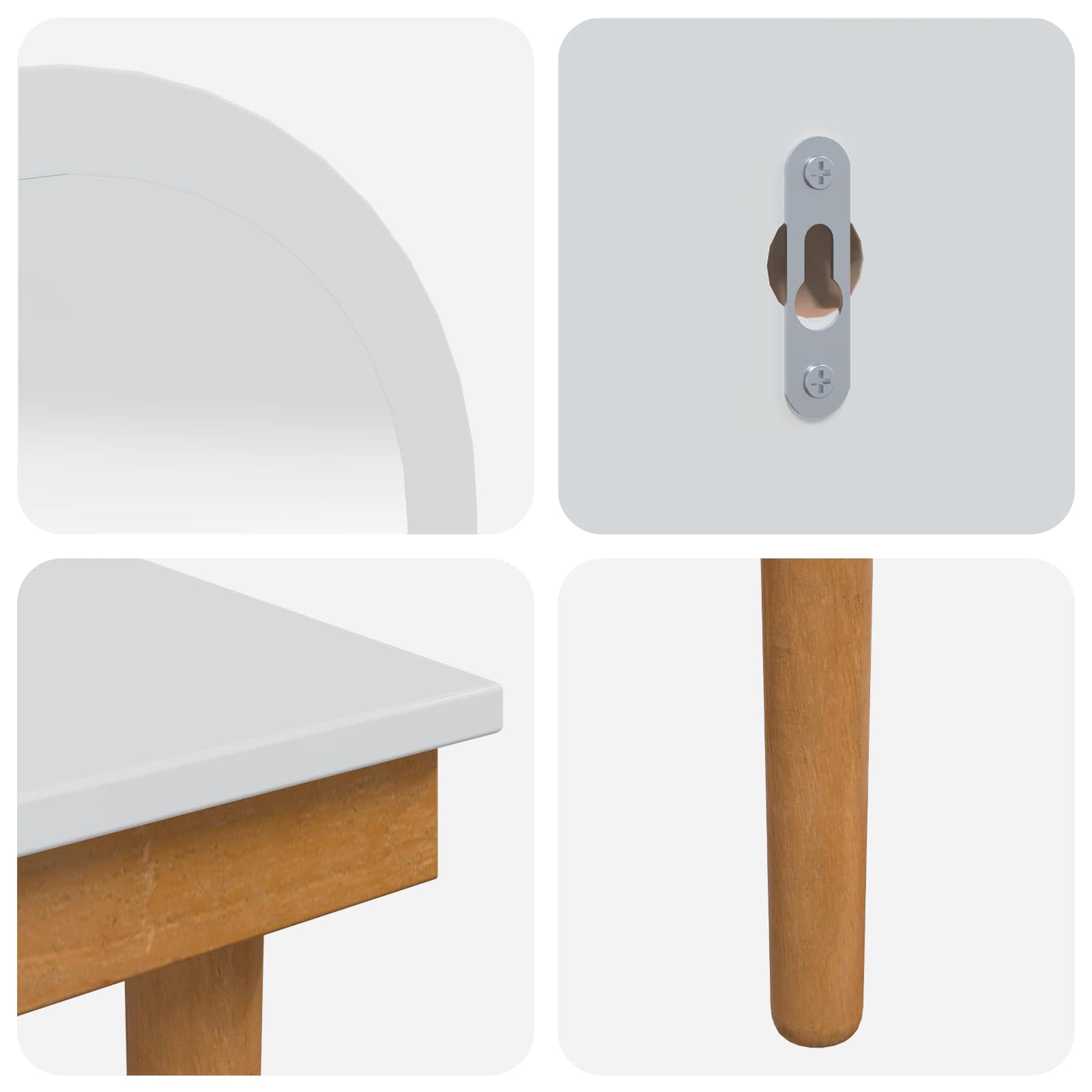 Ensemble de Coiffeuse FAUSKE 5 pc Blanc 100 x 50 x 143 cm - XIOS