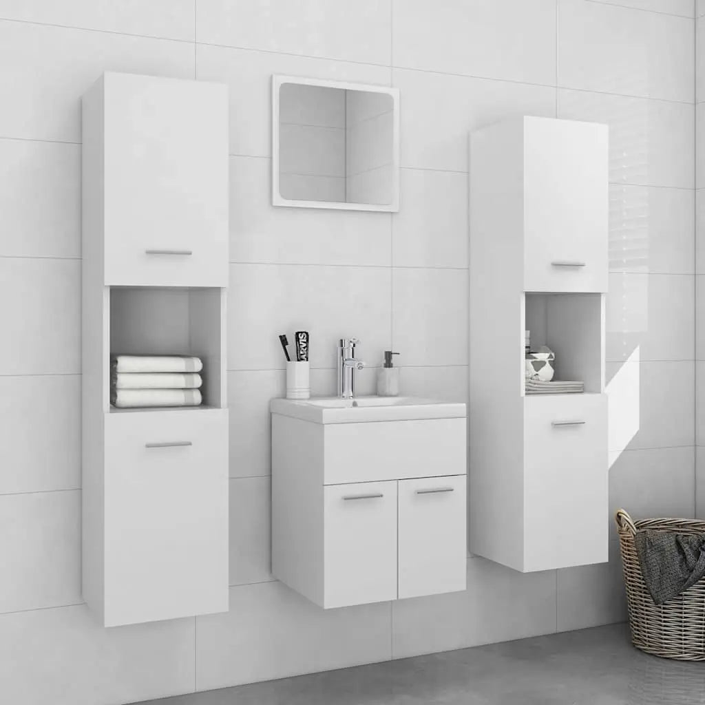Ensemble de meubles de salle de bain Blanc Aggloméré - XIOS