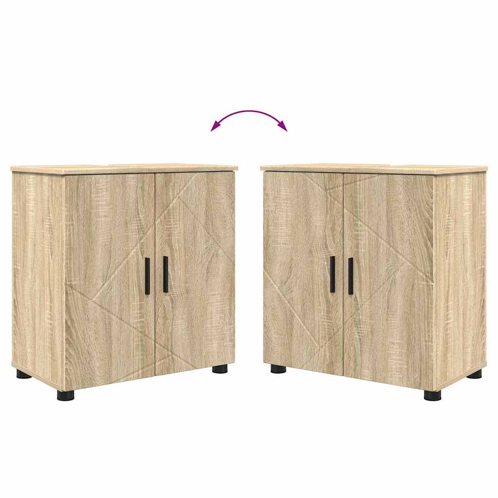 Ensemble de mobilier de salle de bain 4 pc Chêne Sonoma - XIOS