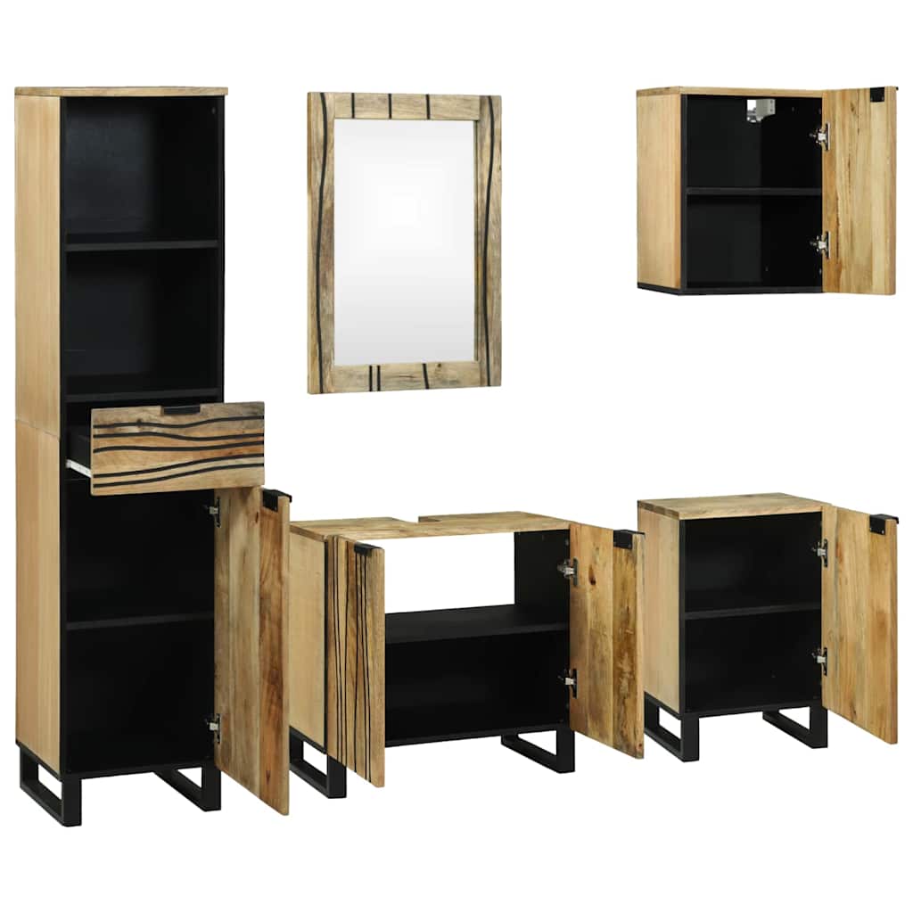 Ensemble de mobilier de salle de bain 5 pc Marron - XIOS