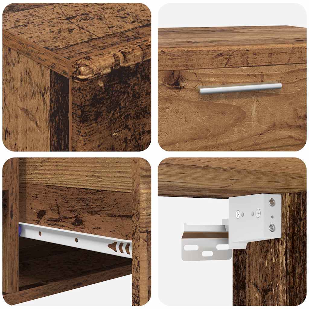 Ensemble meuble TV FLORIN 3 pc Bois ancien Bois d'ingénierie - XIOS