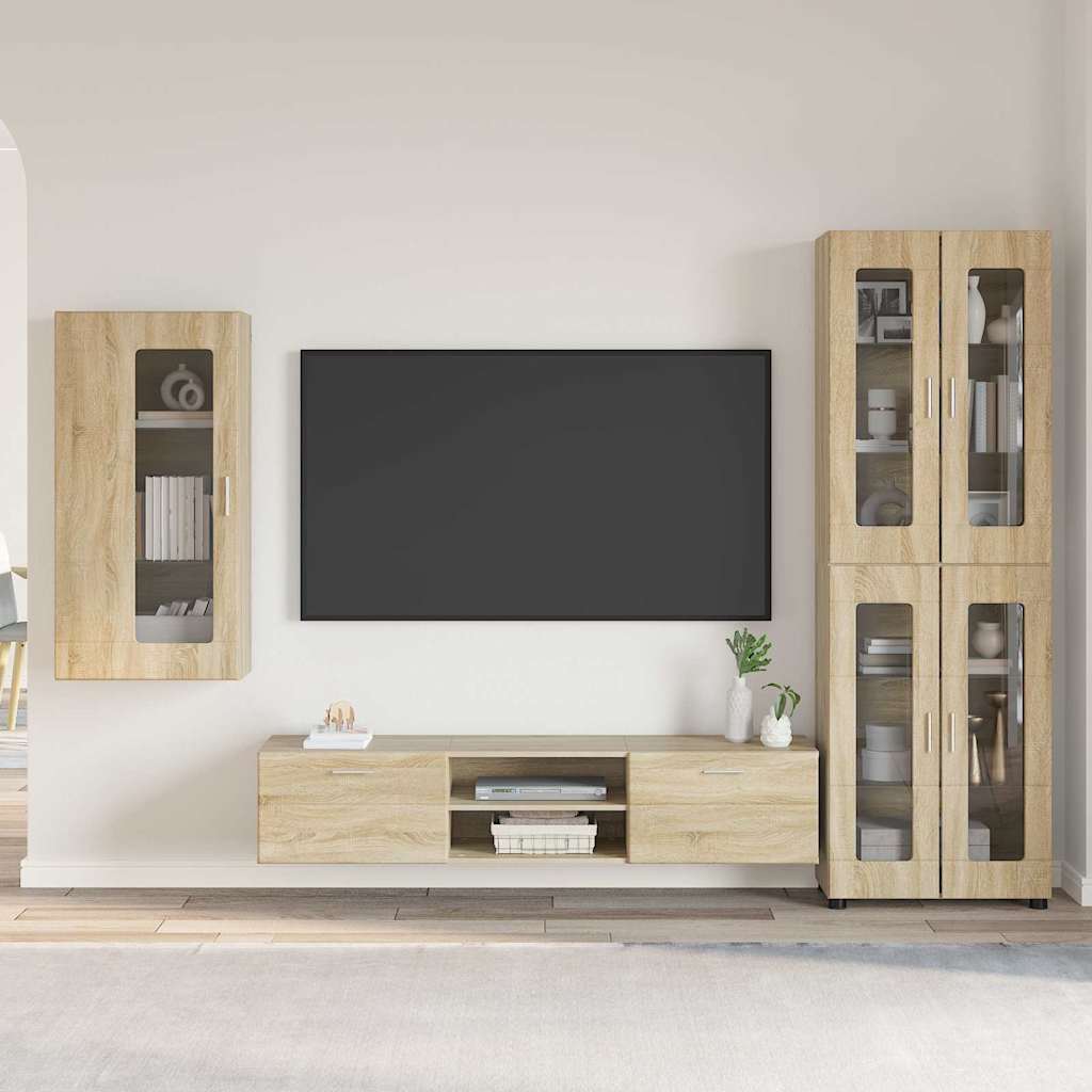 Ensemble meuble TV FLORIN 3 pc Chêne Sonoma Bois d'ingénierie - XIOS