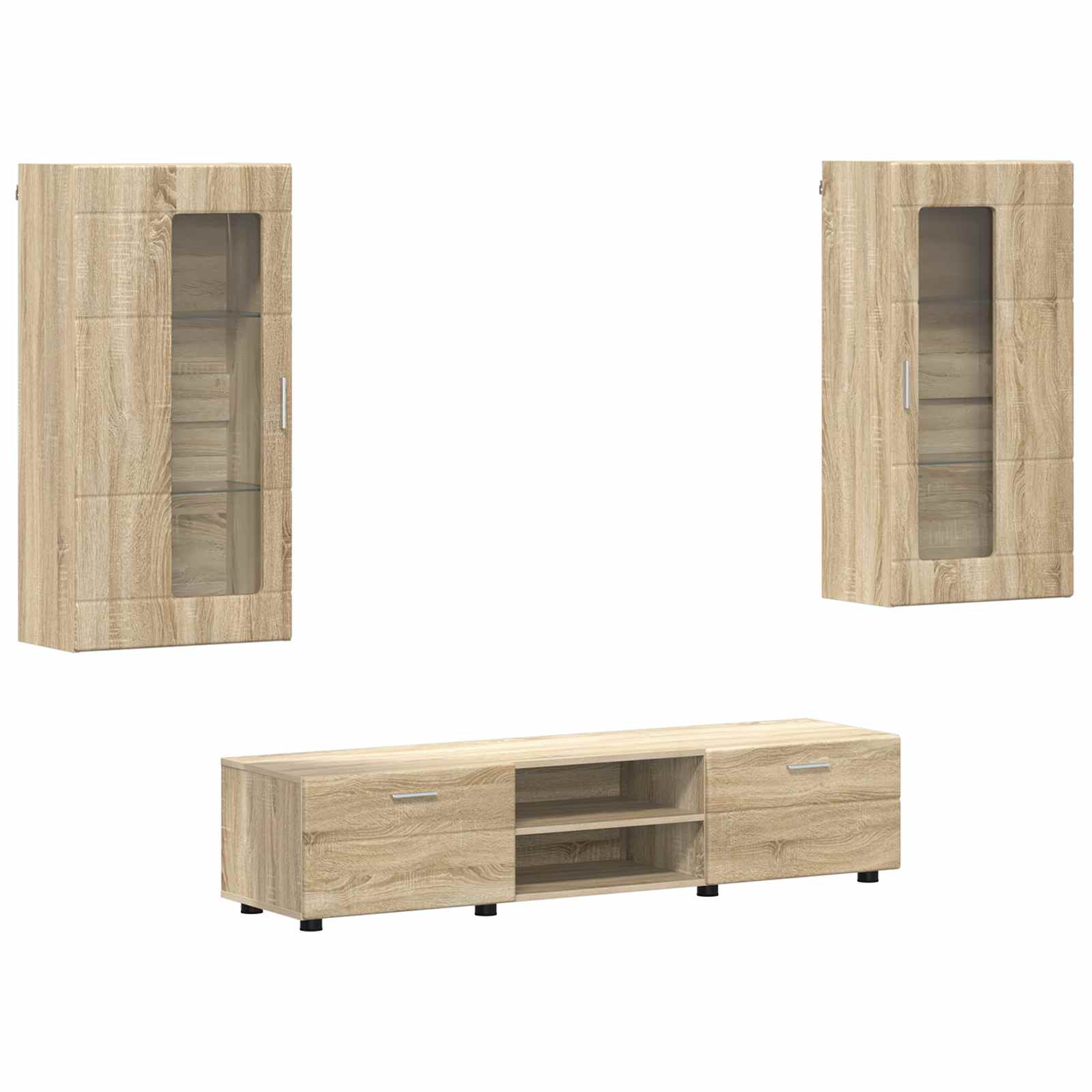 Ensemble meuble TV FLORIN 3 pc Chêne Sonoma Bois d'ingénierie - XIOS