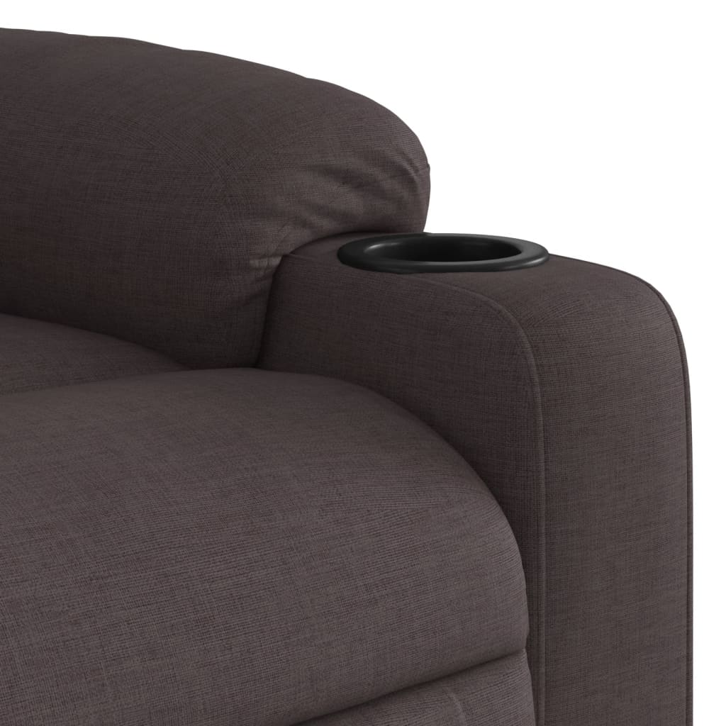 Fauteuil de massage inclinable Marron foncé Tissu - XIOS