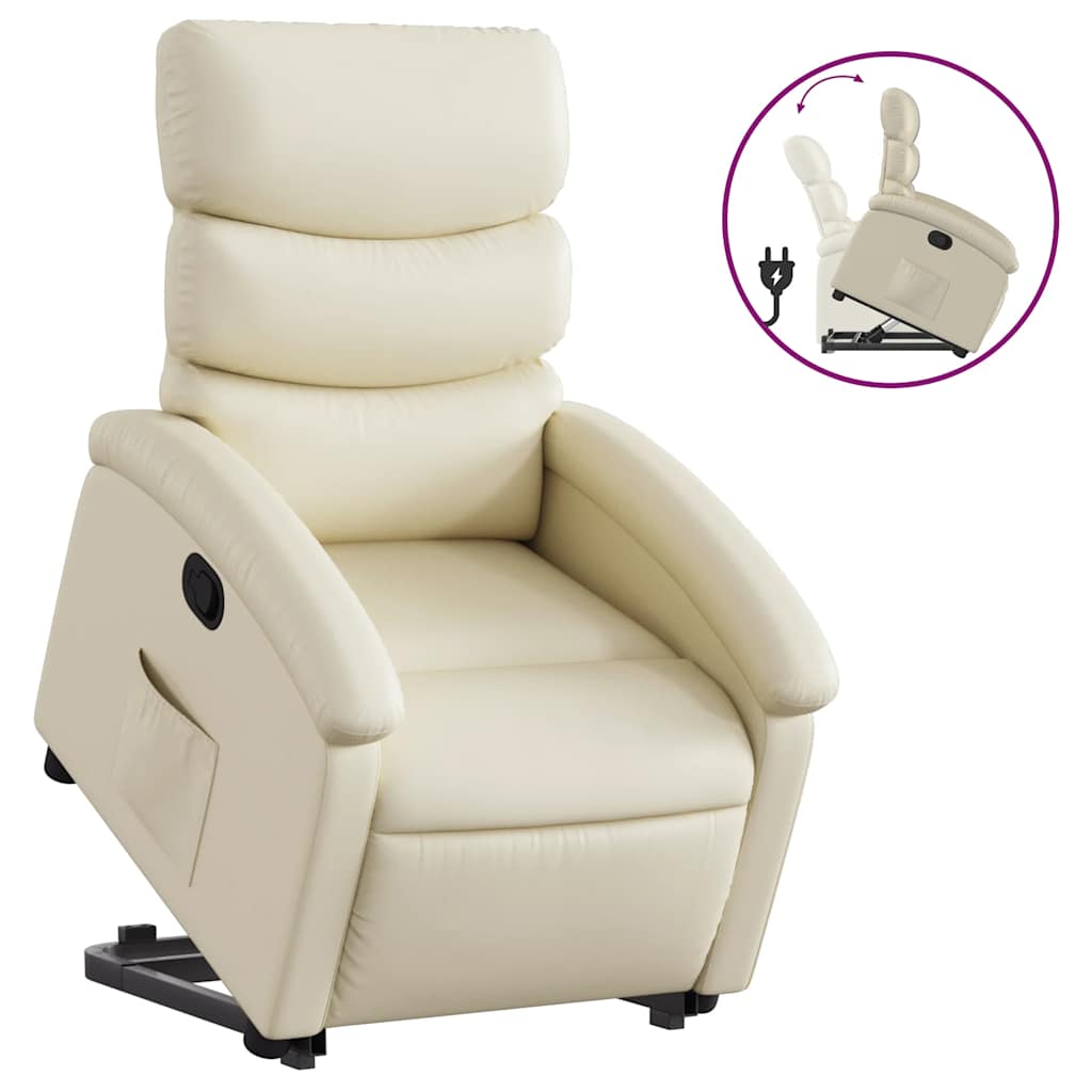 Fauteuil inclinable Crème Similicuir - XIOS