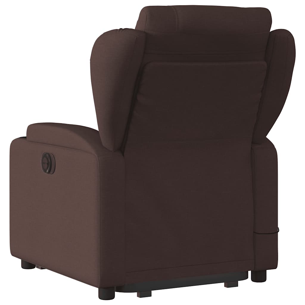Fauteuil inclinable de massage électrique Marron foncé Tissu - XIOS