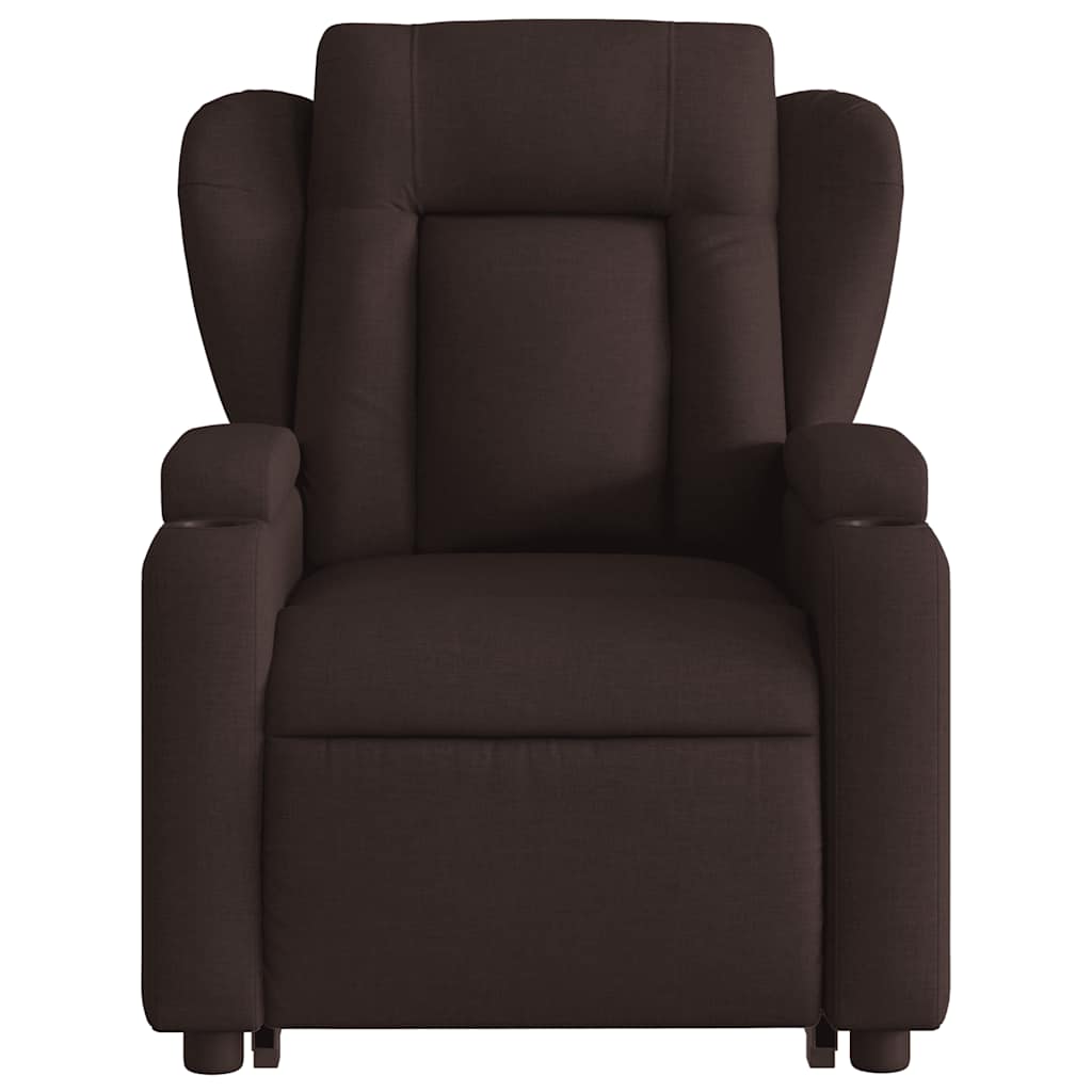 Fauteuil inclinable de massage électrique Marron foncé Tissu - XIOS