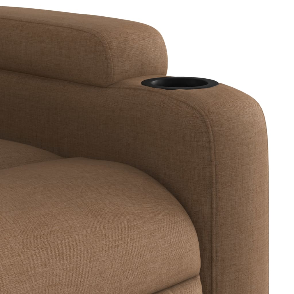 Fauteuil inclinable électrique Marron Tissu - XIOS