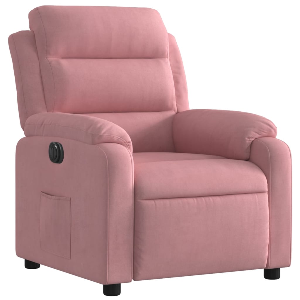Fauteuil inclinable électrique Rose Velours - XIOS