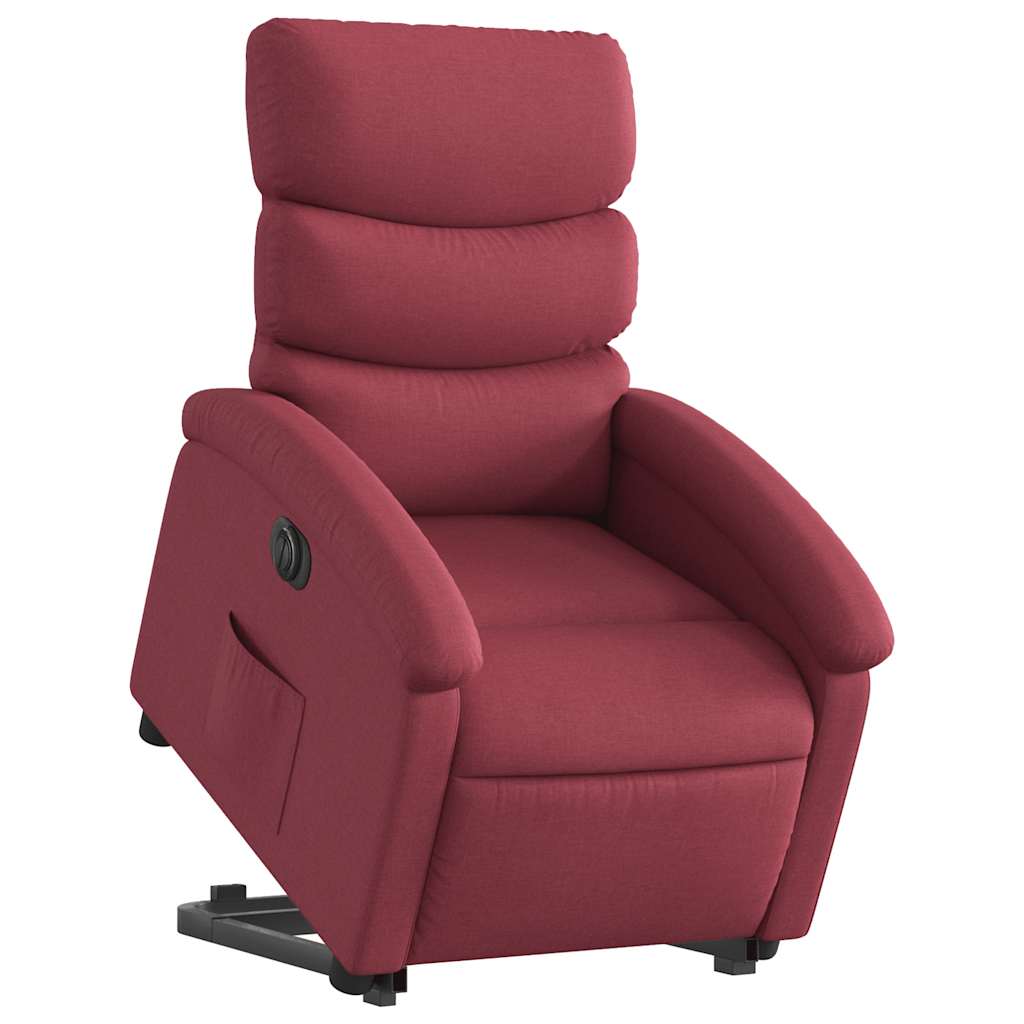 Fauteuil inclinable électrique rouge bordeaux tissu - XIOS