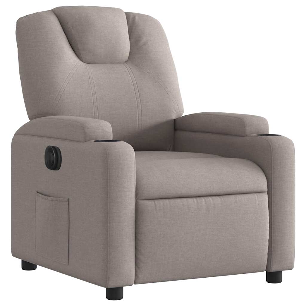 Fauteuil inclinable électrique Taupe Tissu - XIOS