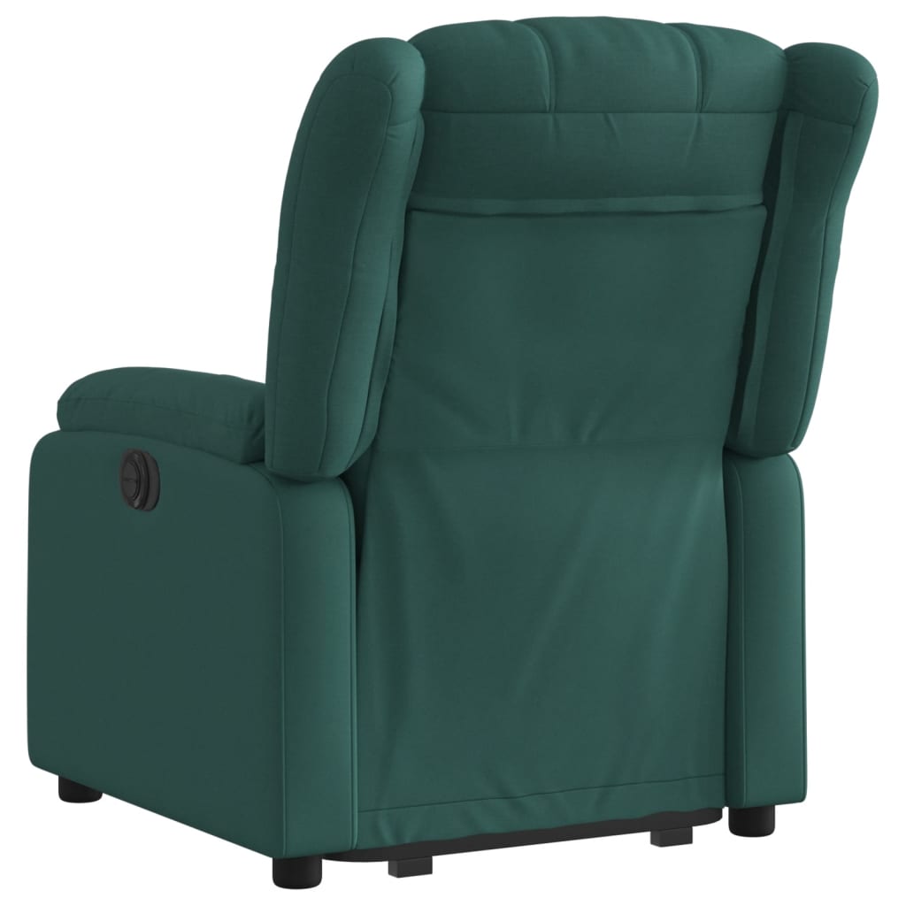 Fauteuil inclinable électrique vert foncé tissu - XIOS