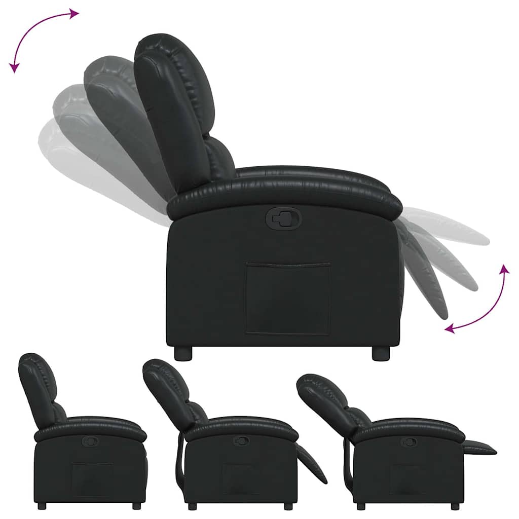 Fauteuil inclinable en similicuir noir - XIOS