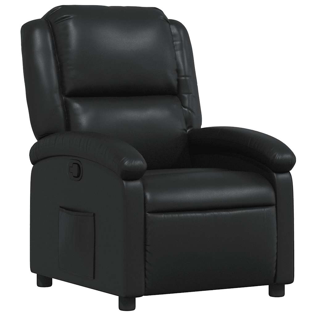 Fauteuil inclinable en similicuir noir - XIOS