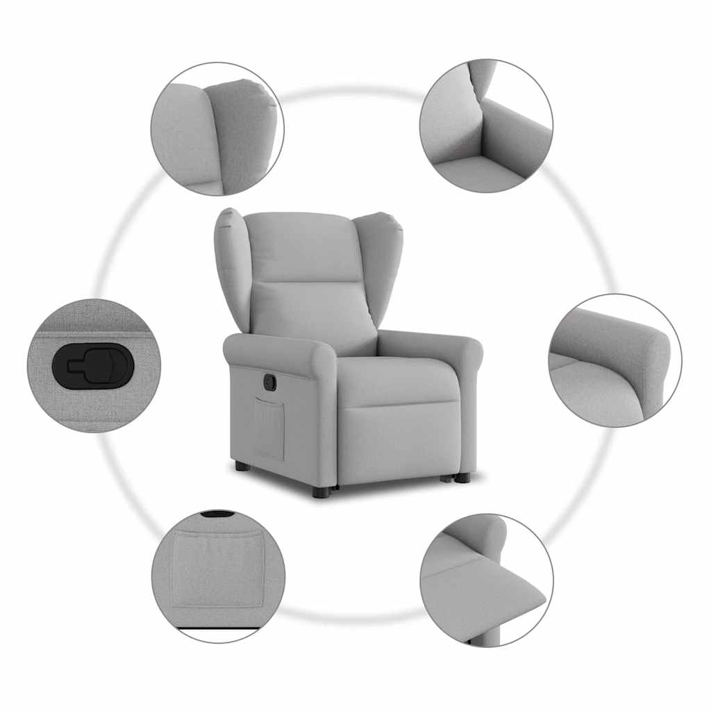 Fauteuil inclinable gris nuage tissu - XIOS